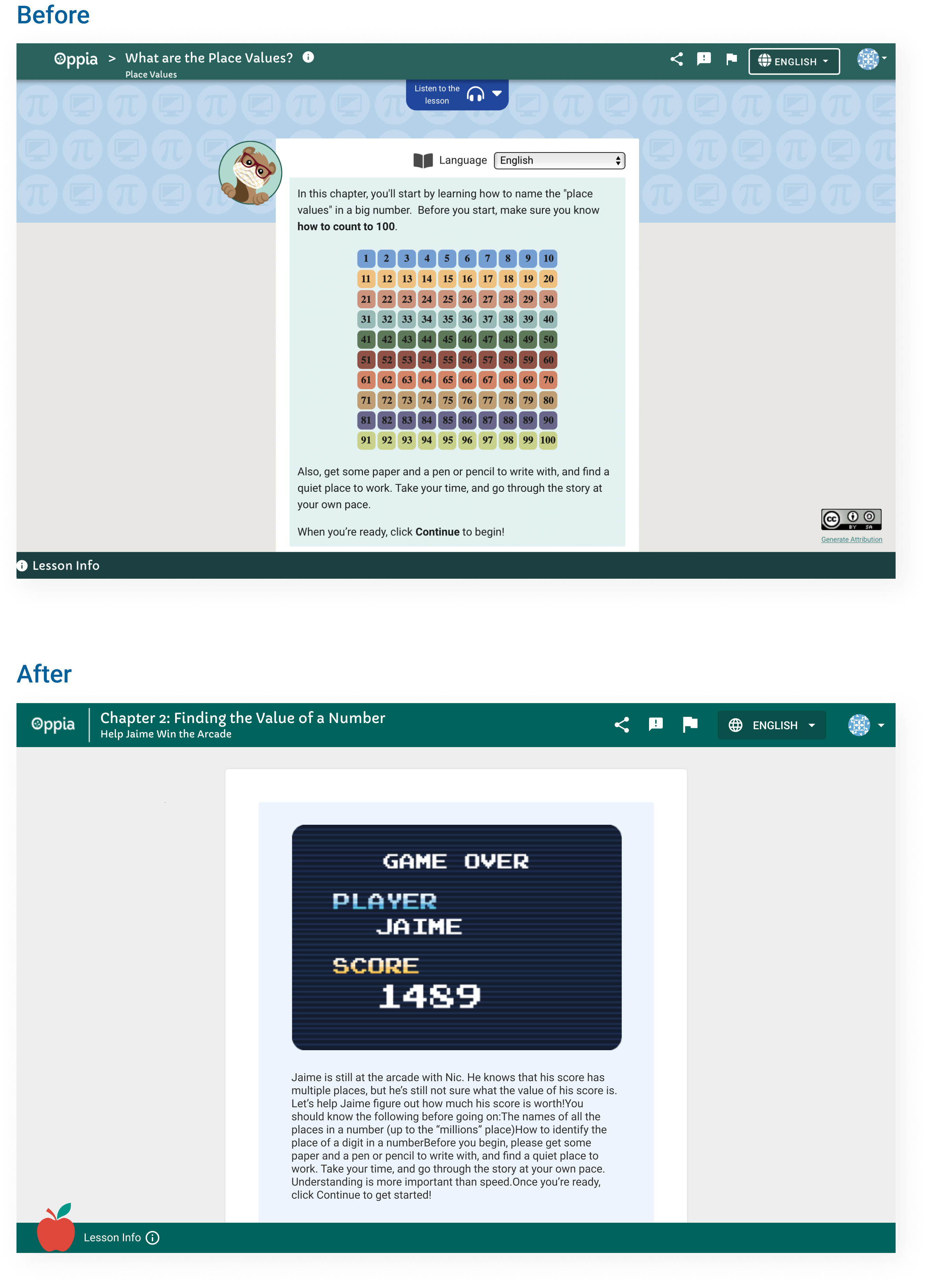 Consolidating repeated information controls